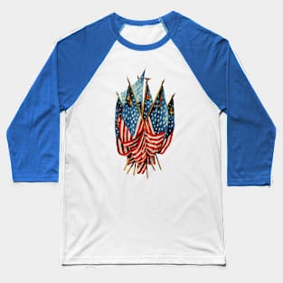 Vintage American Flags Baseball T-Shirt